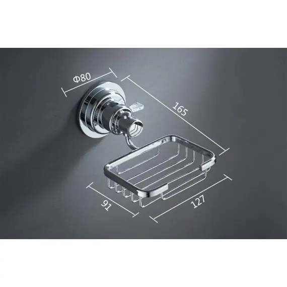 Мыльница Gerhans K24202 на присосках, хром, изображение 4