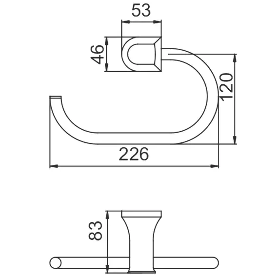 Кольцевой полотенцедержатель Gerhans K26004 хром, изображение 2
