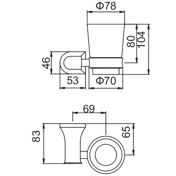 Стакан для ванной с настенным держателем Gerhans K26006 хром, изображение 2