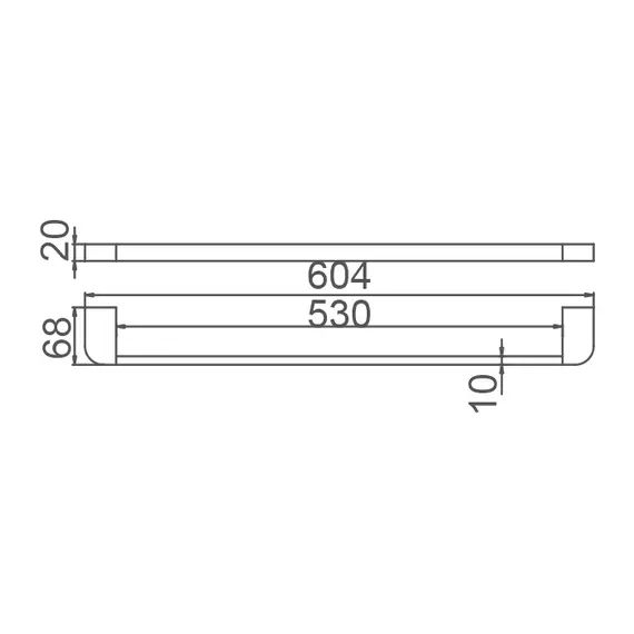 Прямой полотенцедержатель Gerhans K27001 хром, изображение 2