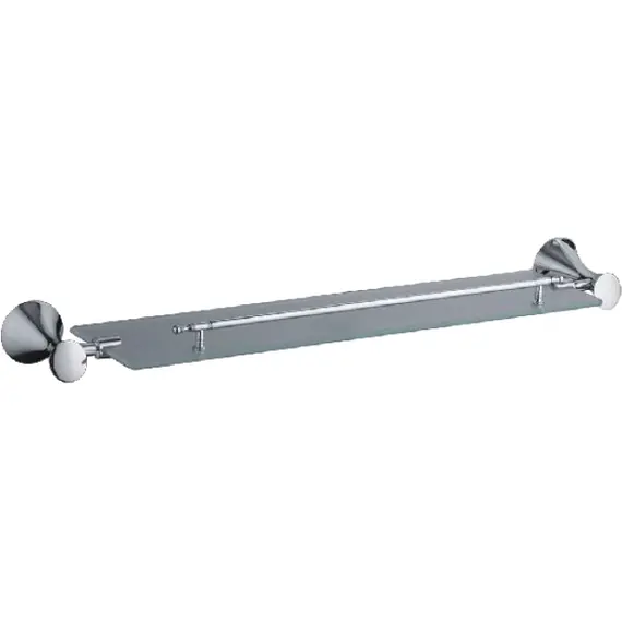 Полка стеклянная Ledeme L1607 хром