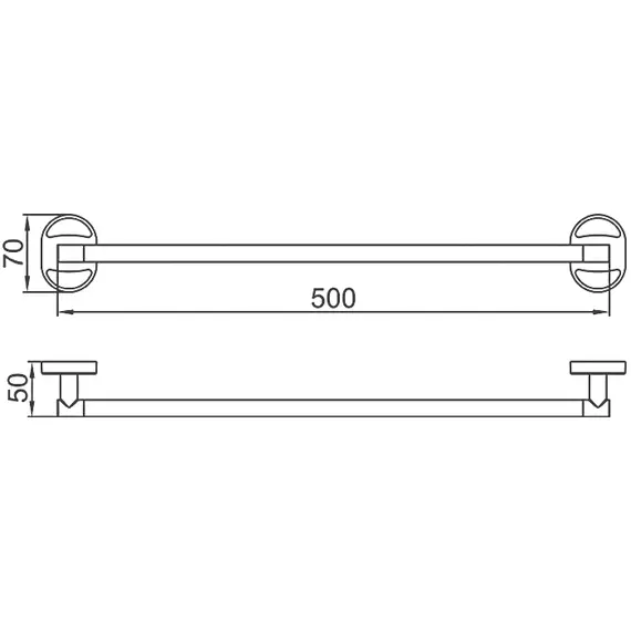 Полотенцедержатель Ledeme L1901-1 хром, изображение 2