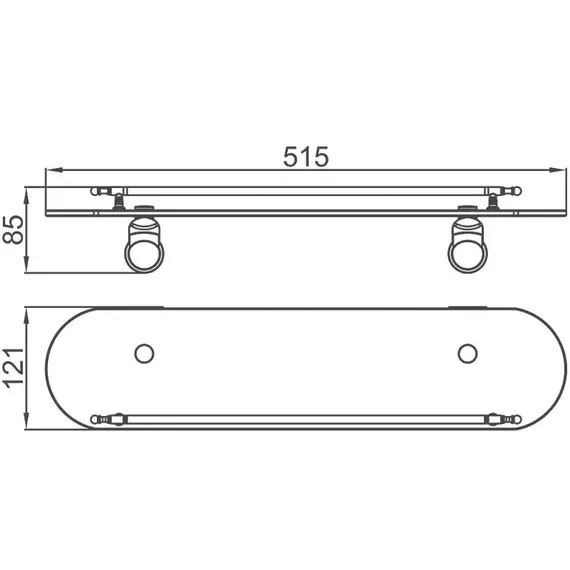 Полочка для ванной Ledeme L30107B хром, изображение 2