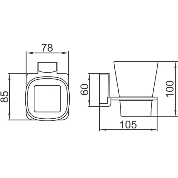Стакан для ванной Ledeme L30306 хром, изображение 2