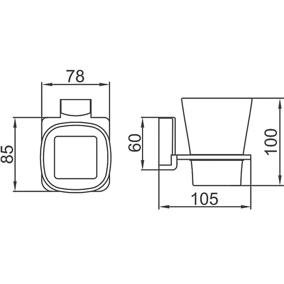 Стакан для ванной Ledeme L30306B черный, изображение 2