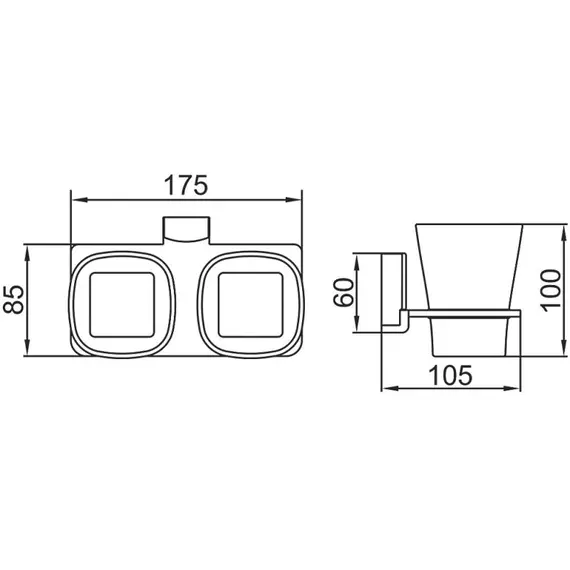 Стаканы для ванной Ledeme L30308B черный, изображение 2