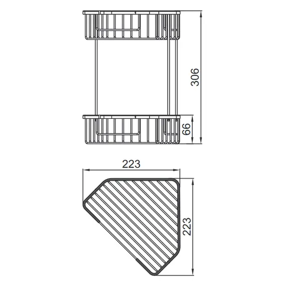 Металлическая полка Ledeme L335-1 хром, изображение 2
