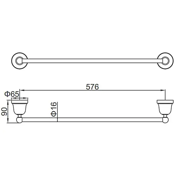 Полотенцедержатель Ledeme L3601G золотой, изображение 2