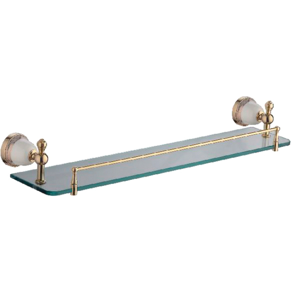 Полка стеклянная Ledeme L3607G золотой