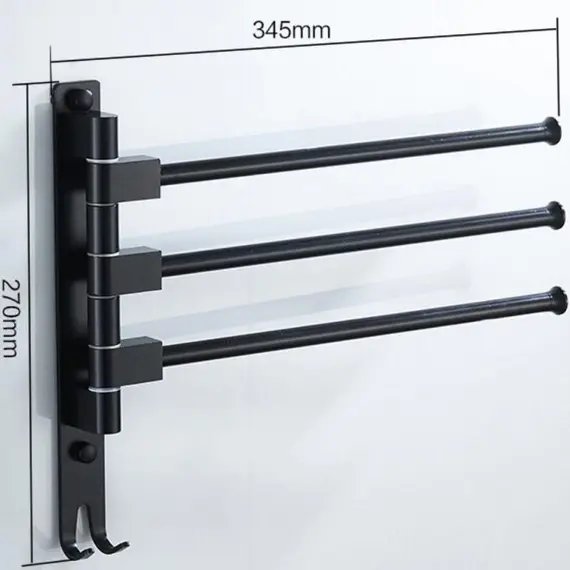 Полотенцедержатель Ledeme L5513 черный, изображение 2