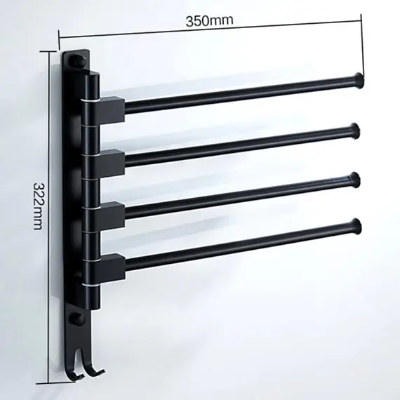 Полотенцедержатель Ledeme L5514 черный, изображение 2