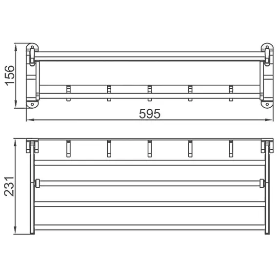 Полочка для ванной Ledeme L5524 черный, изображение 2
