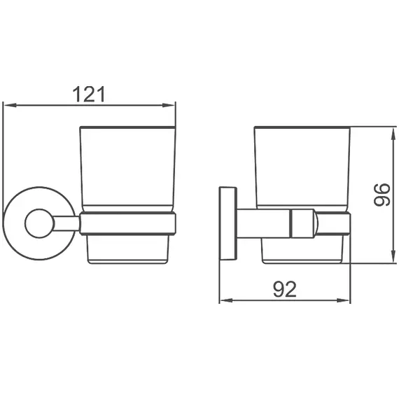 Стакан для ванной Ledeme L71706U серый, изображение 2