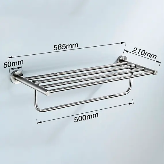 Полка для полотенец Ledeme L71724 нержавеющая сталь, изображение 2