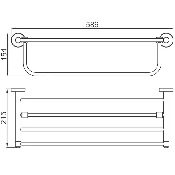 Полка для полотенец Ledeme L71724U серый, изображение 2