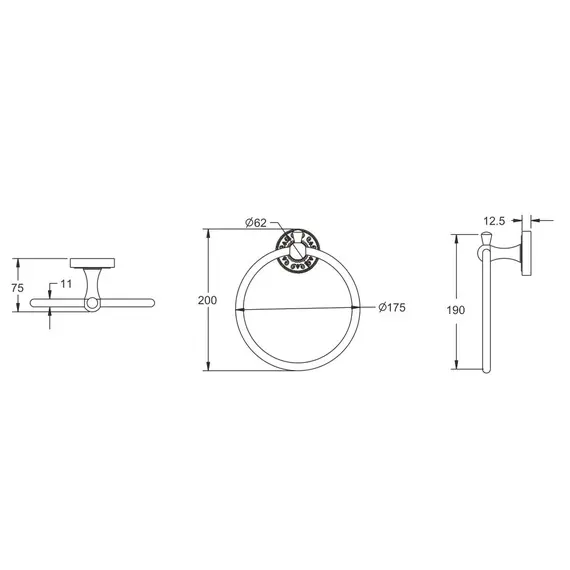 Полотенцедержатель Rose RG1006Q, изображение 2
