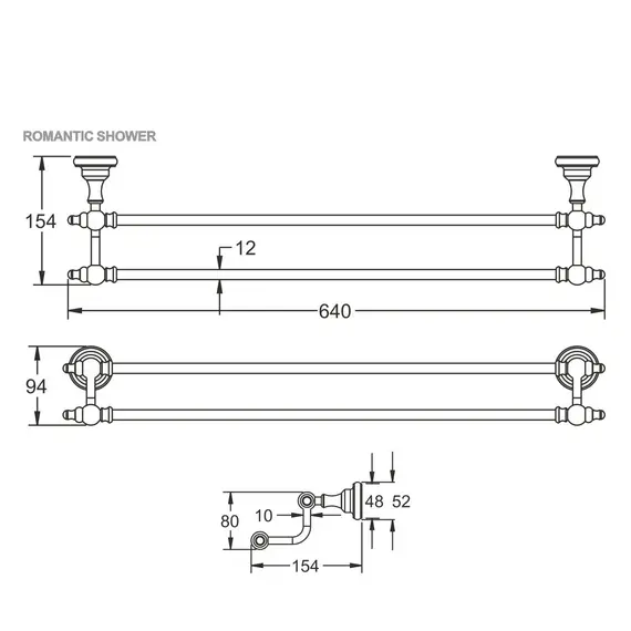 Полотенцедержатель 2-ой Rose RG1127, изображение 2
