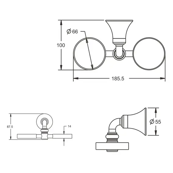 2 Стакана для ванной Rose RG1222, изображение 2