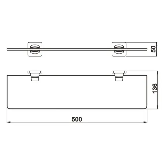 Полочка для ванной Rose RG1519H, изображение 2