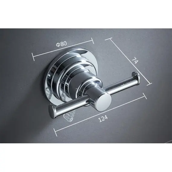 Двойной крючок Gerhans K24205 на присосках хром, изображение 4