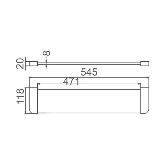 Полочка для ванной Gerhans K27007B черный, изображение 2