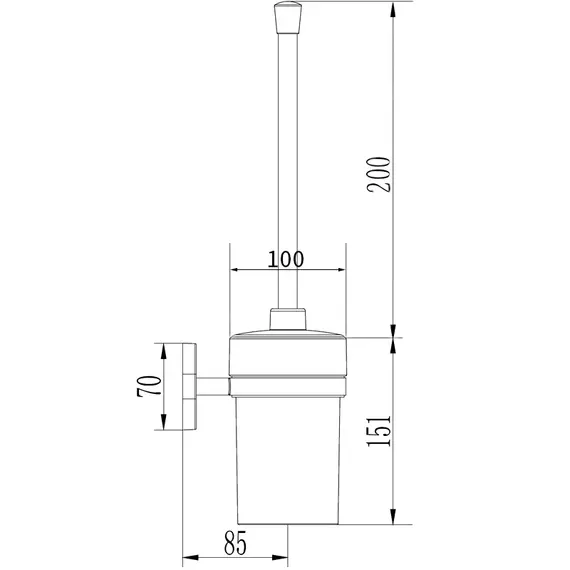Ершик для унитаза Ledeme L1910-2 хром, изображение 2