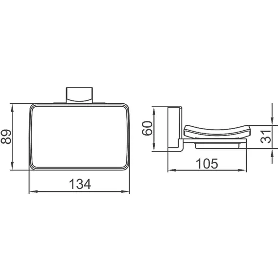 Мыльница Ledeme L30302U, оружейная сталь, изображение 2