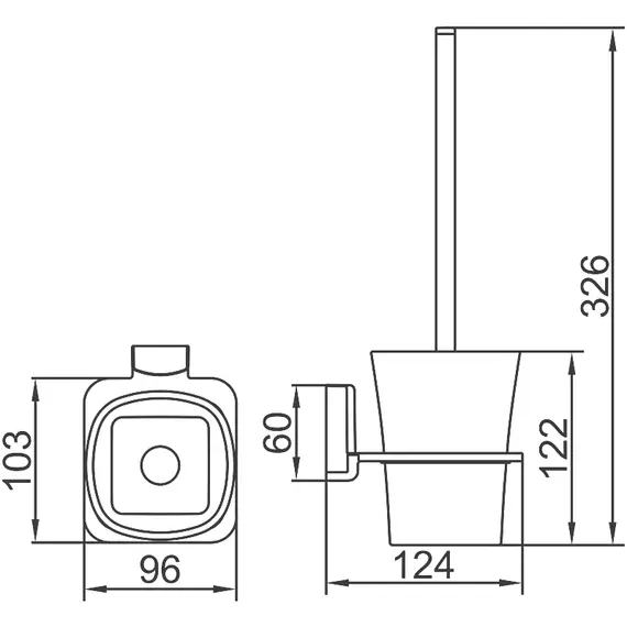 Подвесной ершик для унитаза Ledeme L30310B черный, изображение 2