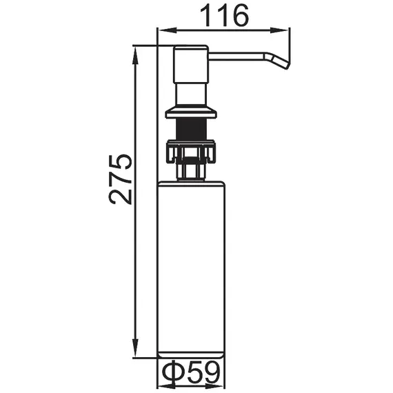 Дозатор для жидкого мыла Ledeme L405-1 400 мл никель, изображение 2