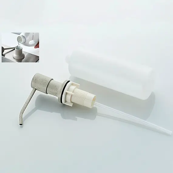 Дозатор жидкого мыла Ledeme L405K 400 мл бежевый, изображение 5