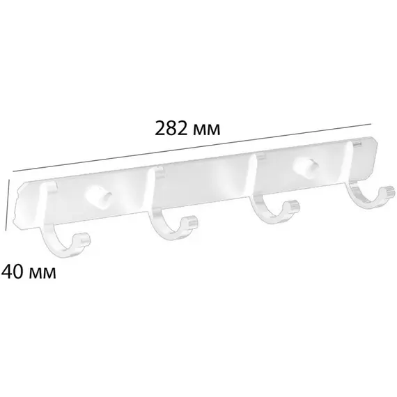 Планка с 4-мя крючками Ledeme L5516W-4 белый, изображение 2