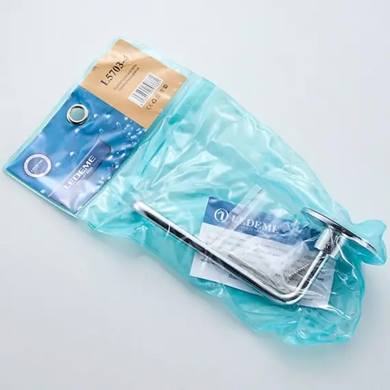 Бумогадержатель самоклеющийся Ledeme L5703-4 хром, изображение 7