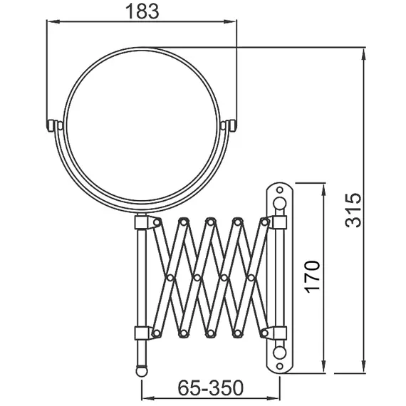 Косметическое зеркало Ledeme L6406 хром, изображение 2