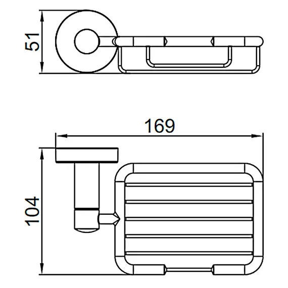 Мыльница Ledeme L71702U-1, оружейная сталь, изображение 2