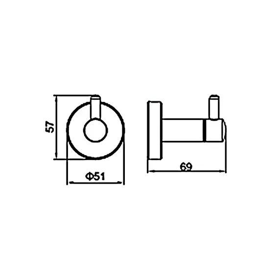 Крючок Ledeme L71705-1 нержавеющая сталь, изображение 2