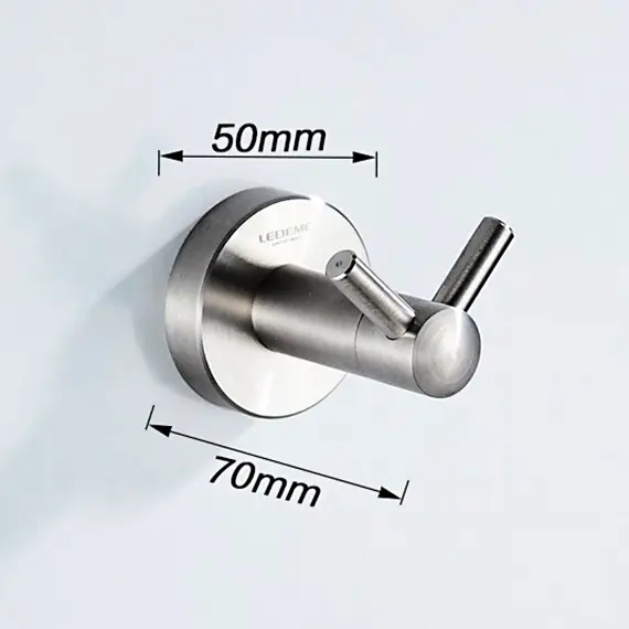 2-й крючок Ledeme L71705-2 нержавеющая сталь, изображение 2