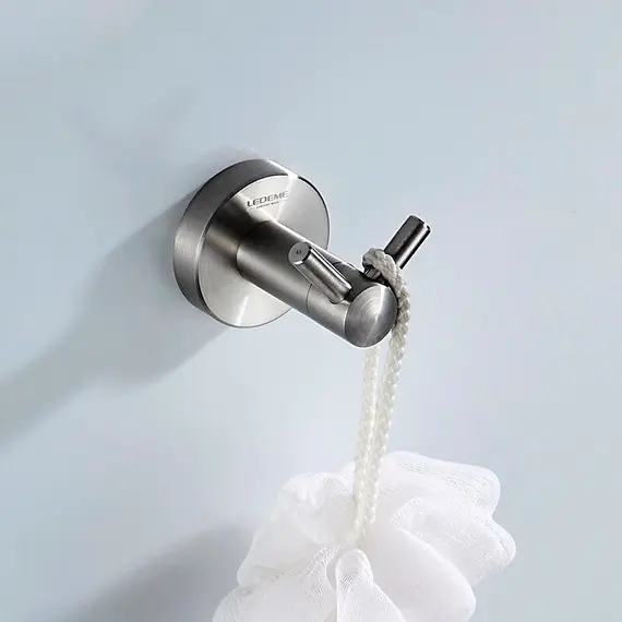 2-й крючок Ledeme L71705-2 нержавеющая сталь, изображение 3