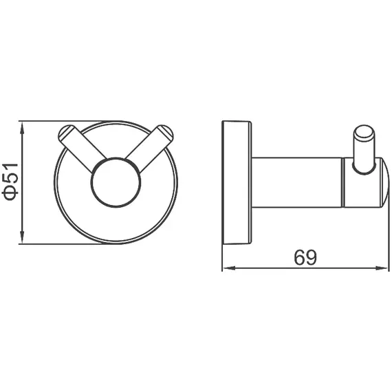 Крючок 2-й Ledeme L71705U-2 серый, изображение 2