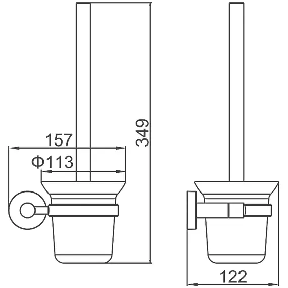 Подвесной ершик для унитаза Ledeme L71710U серый, изображение 2