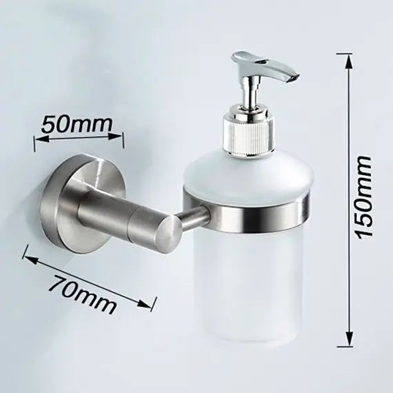 Дозатор жидкого мыла Ledeme L71727 нержавеющая сталь, изображение 2