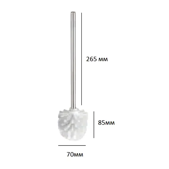 Ершик без стакана Ledeme L754 хром, изображение 2