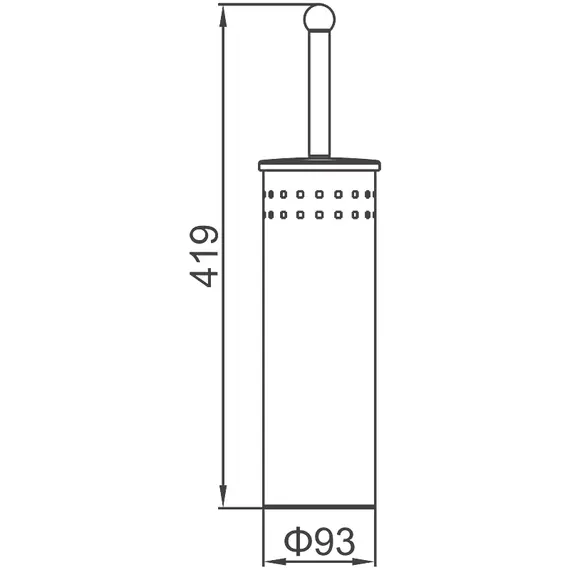 Ершик для унитаза Ledeme L902 хром, изображение 2