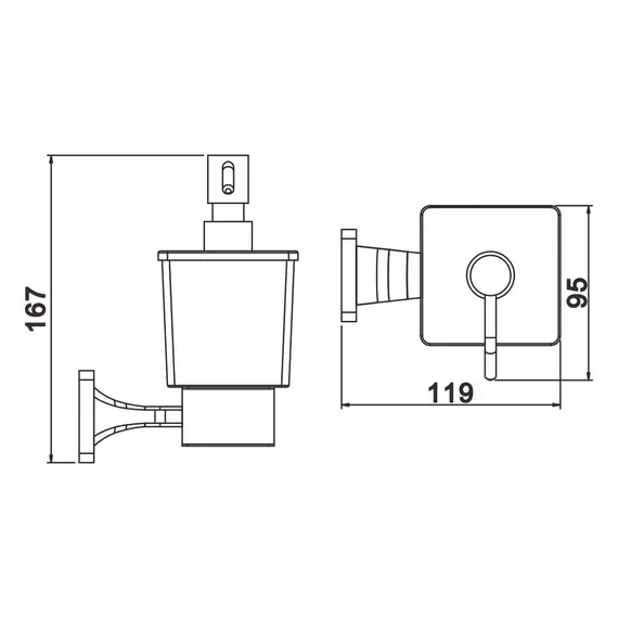 Дозатор для жидкого мыла Rose RG1544H, изображение 2