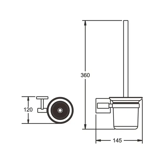 Настенный ершик для туалета Rose RG3000H, изображение 2