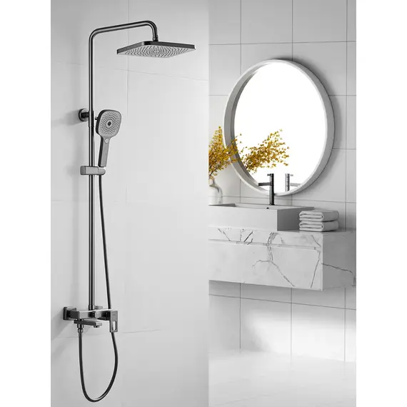 Душевая система с тропическим душем и смесителем Shevanik S8236T