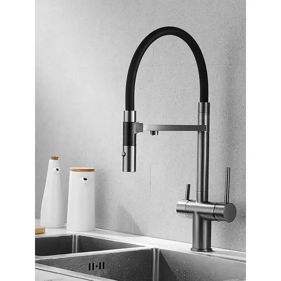 Смеситель для кухни с гибким изливом и фильтром Rose R958T