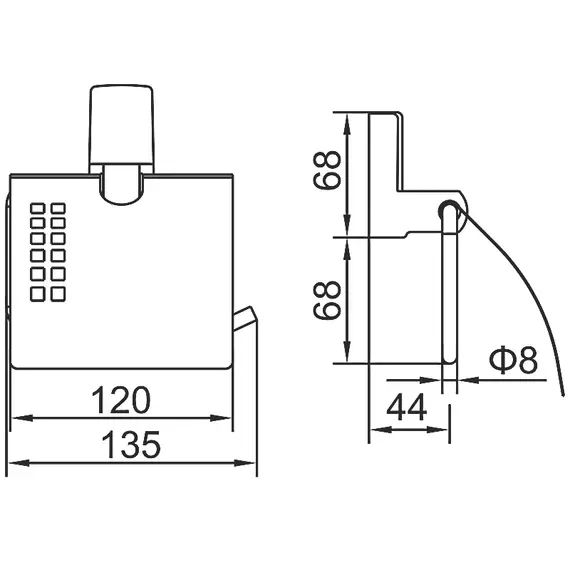 Держатель туалетной бумаги Ledeme L30303U серый, изображение 2