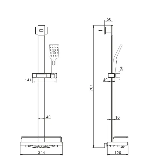 Душевой гарнитур Rose R159, изображение 2