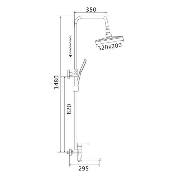 Душевая система Rose R2136F, изображение 3