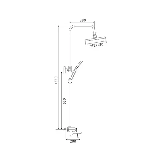Душевая стойка со смесителем Shevanik S9636, изображение 2